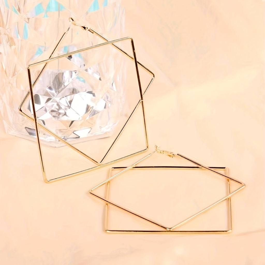 Muse Essentials - Personality Geometric Square Hoop Earrings