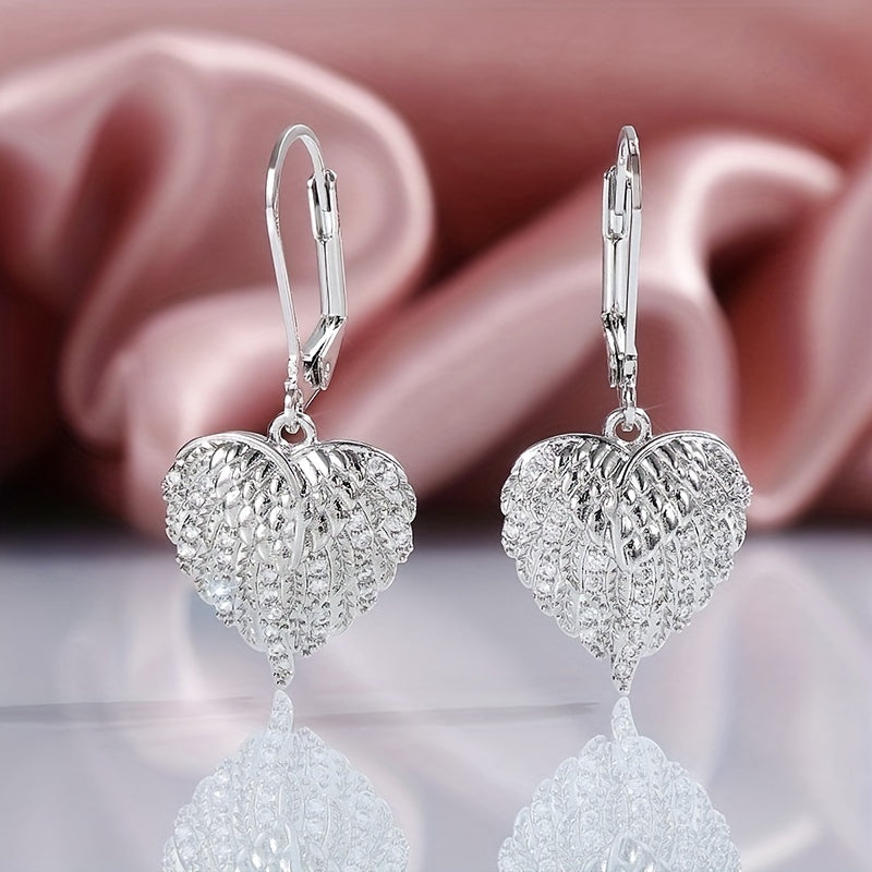 Muse Essentials - Elegant Heart Circle Earrings with Micro Paved Zirconia