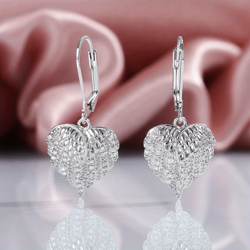 Muse Essentials - Elegant Heart Circle Earrings with Micro Paved Zirconia