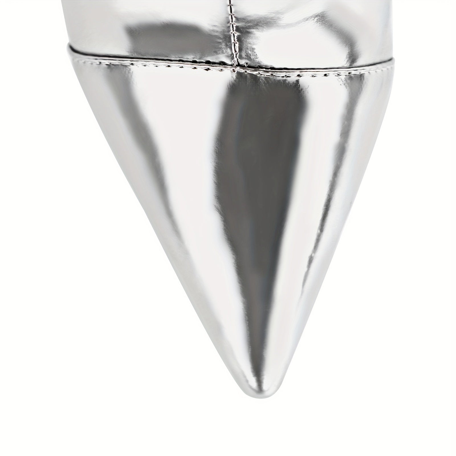 The Muse - Metallic Silver Stiletto Pointed Toe Knee High Fashion Boots