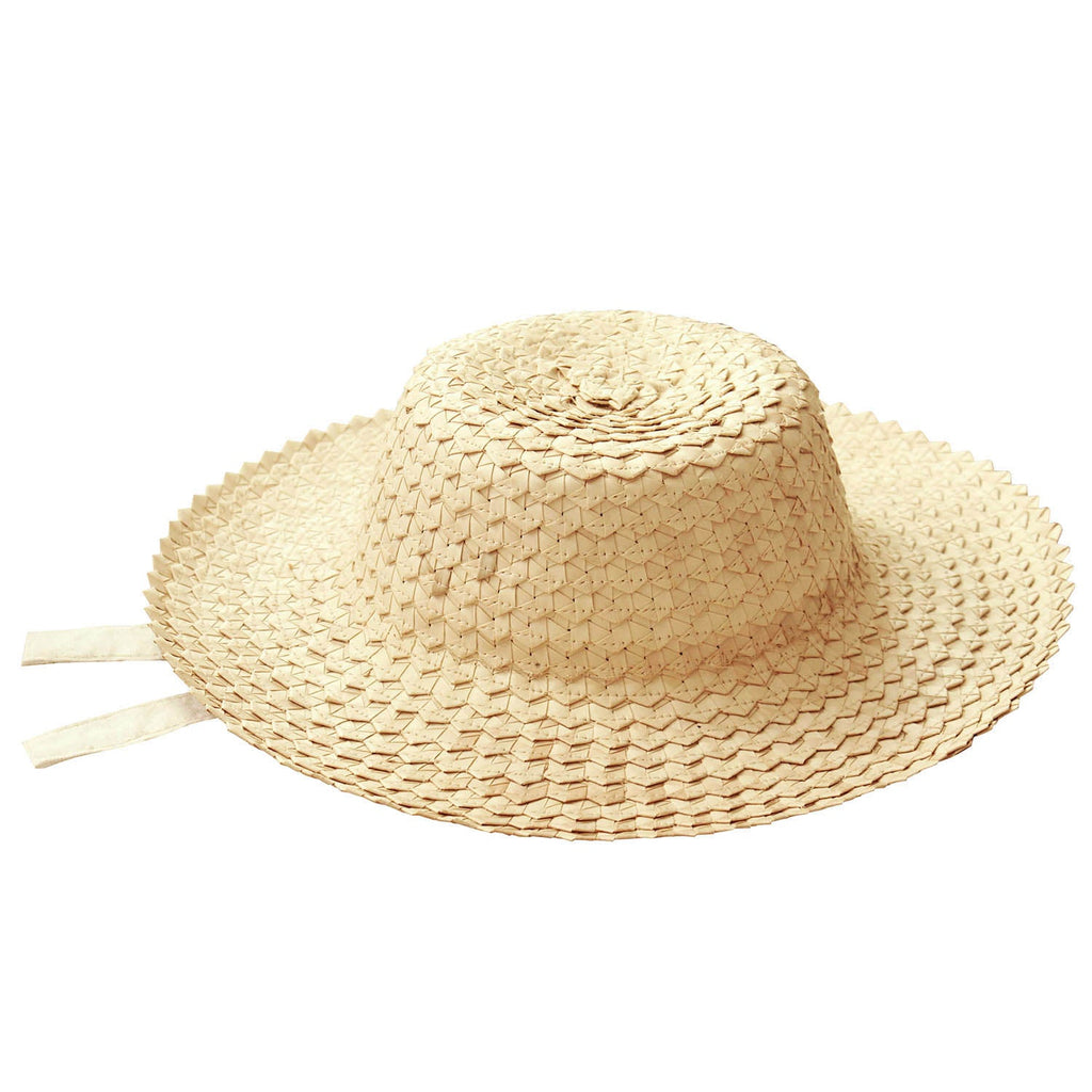 Ivy's Crown - Stylish Woven Straw Hat In Natural Beige