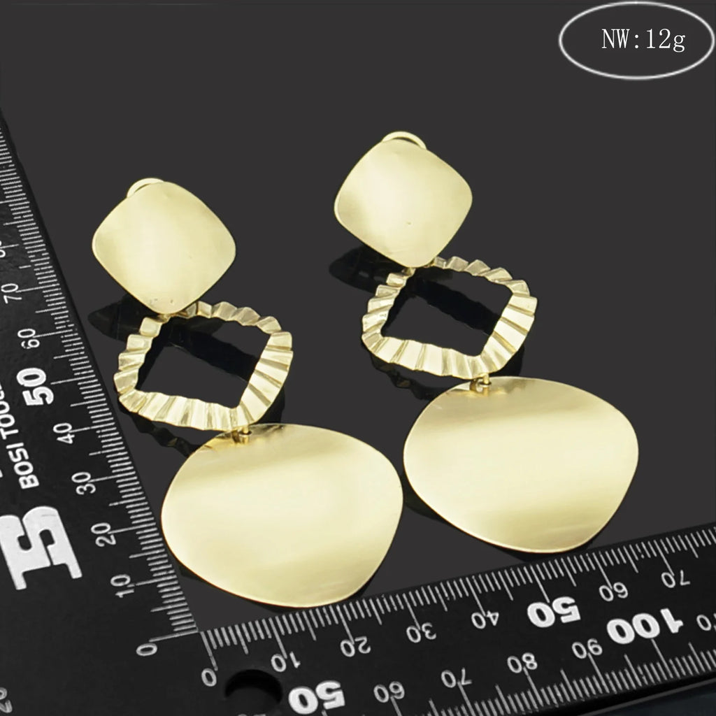 Muse Essentials - Gold Filled Big Earrings Pendant Style Earrings