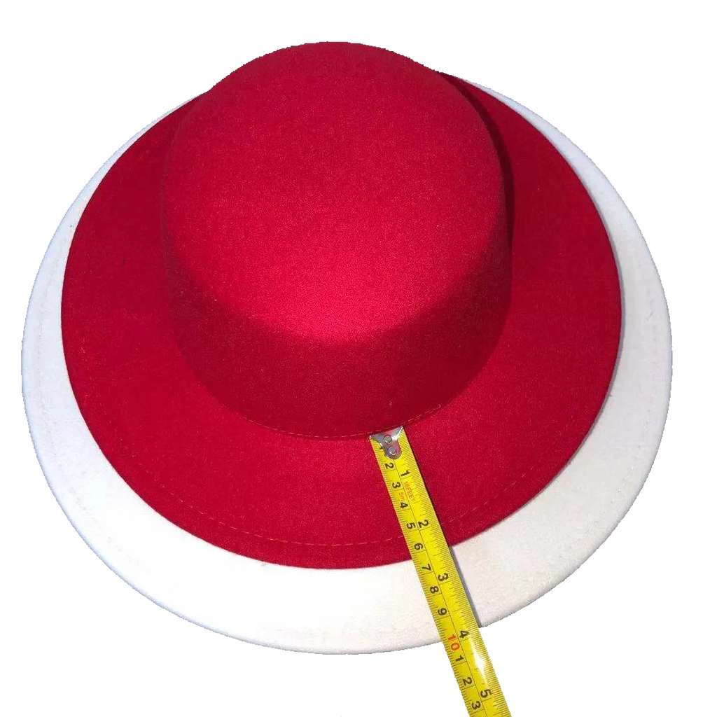 Ivy's Crown Brim Fedora Hat Flat Brim