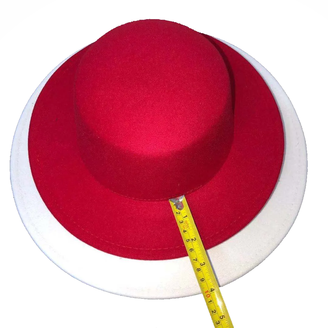 Ivy's Crown Brim Fedora Hat Flat Brim