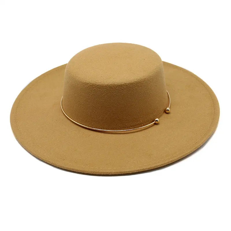 Ivy's Crown Fedora Hats for Women Flat Top Fashion Elegant Dress Caps