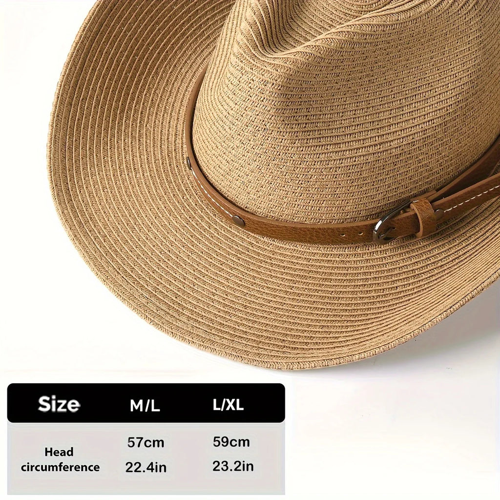 Ivy 's Crown Wide Brim Straw Western Hat