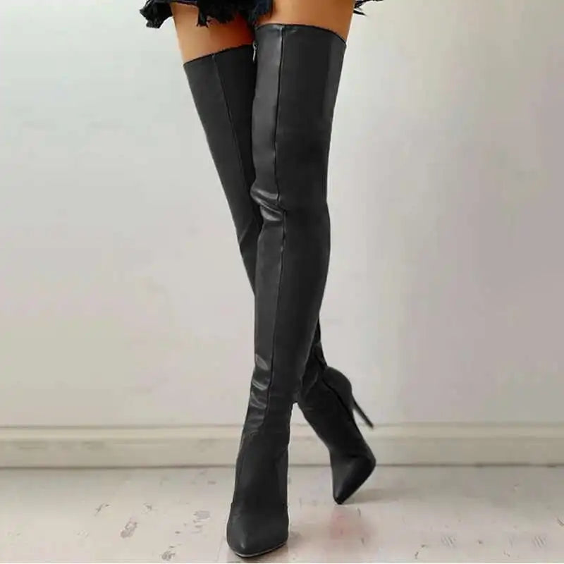 The Muse Step Edit Women's Boots Sexy High Heels Slim Over The Knee Boots