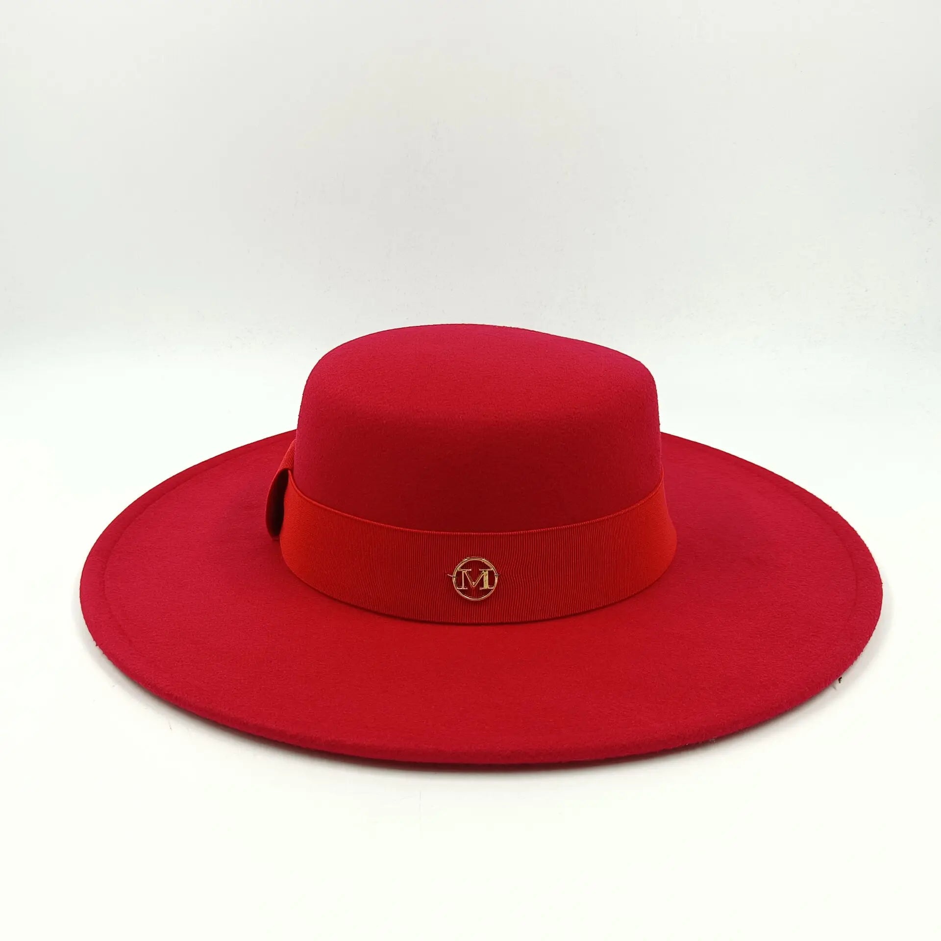 Ivy's Crown Brim Fedora Hat Flat Brim