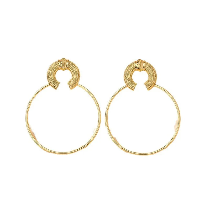 Muse Essentials - Large Circle Earrings for Women Simple Fashion Ear Jewelry