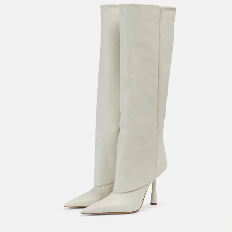 The Muse Step Edit Elegant Women's High-heeled Knee High Boots