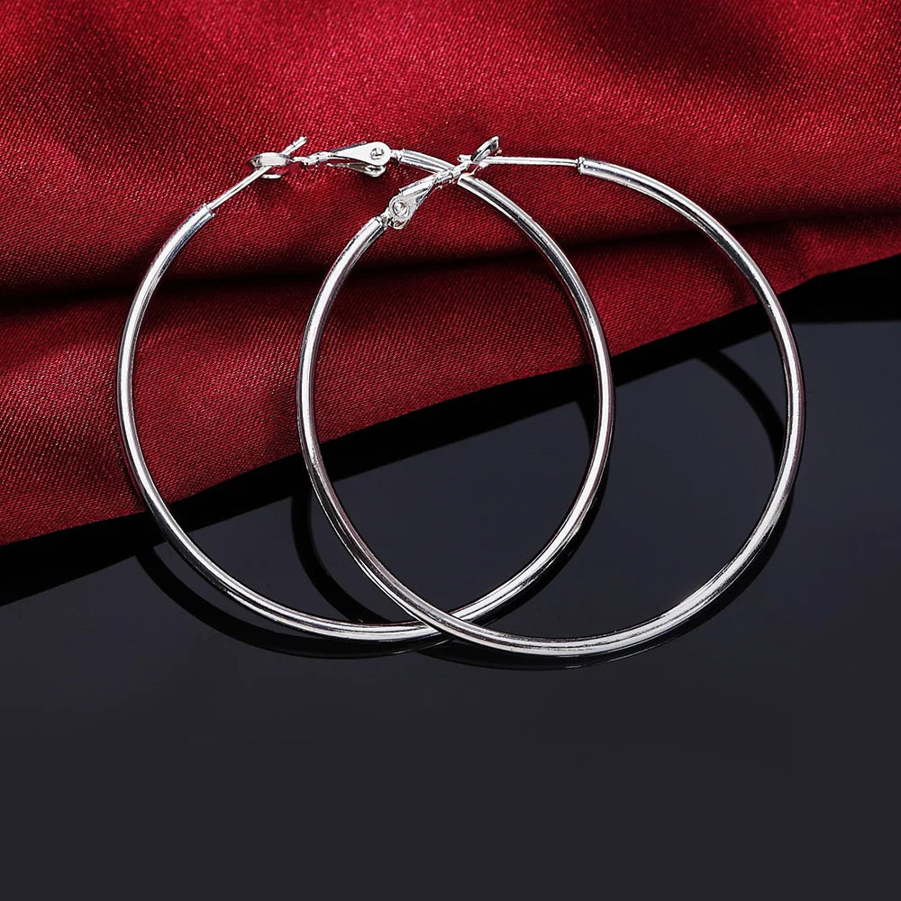 Muse Essentials Sterling Silver Big Hoop Earrings