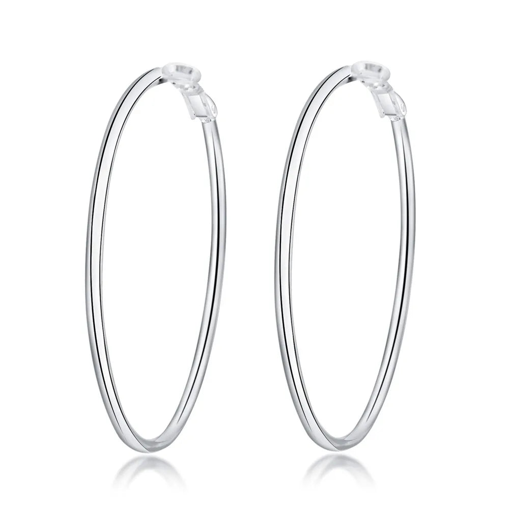 Muse Essentials Sterling Silver Big Hoop Earrings