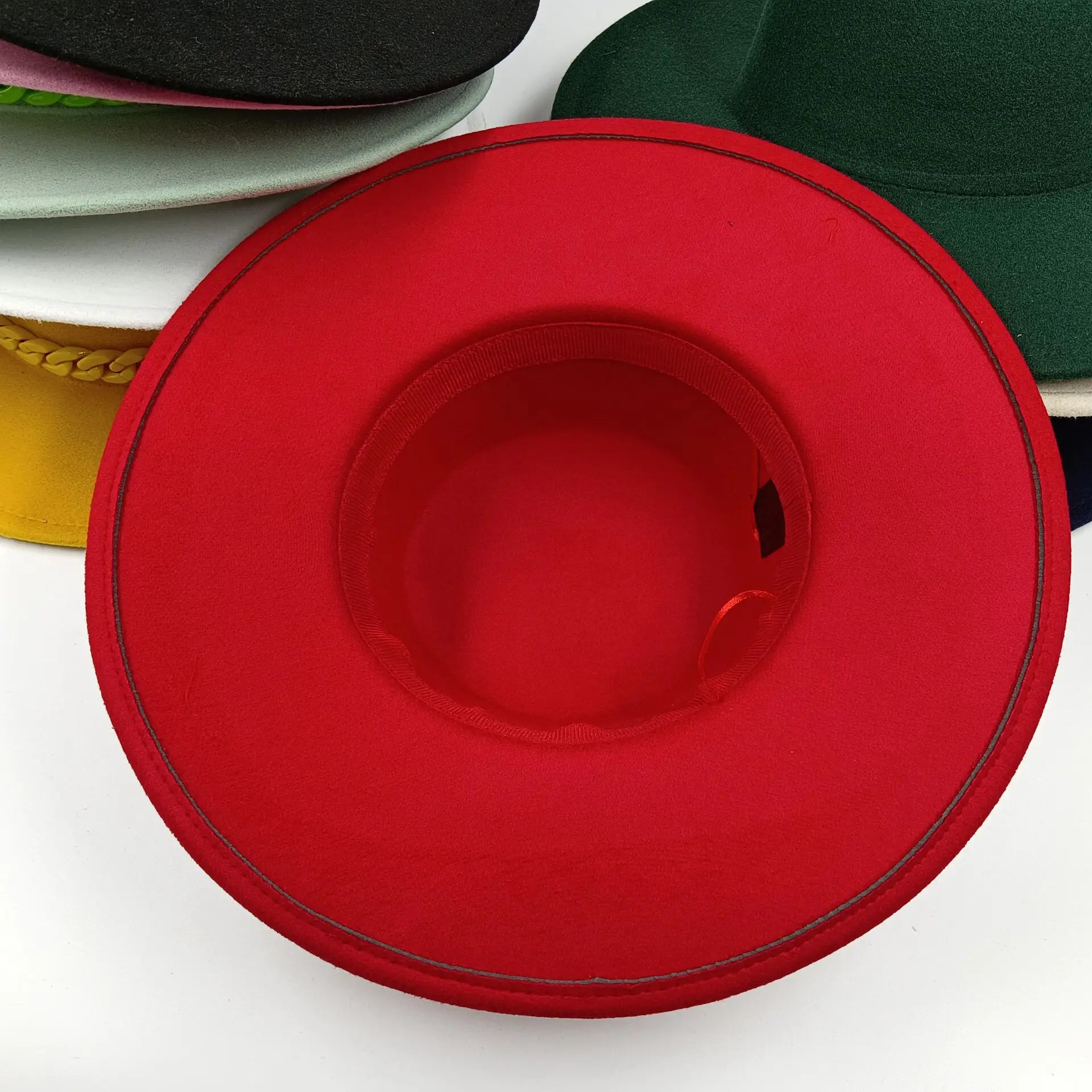 Ivy's Crown Brim Fedora Hat Flat Brim