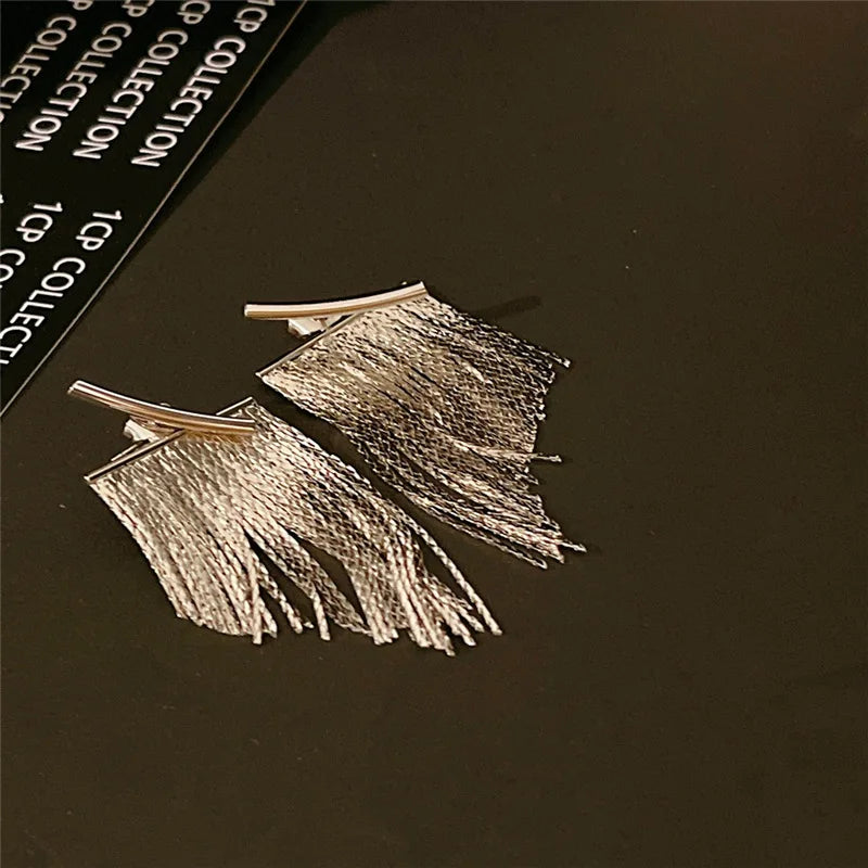 Muse Essentials - Fashion Statement Earring Long Gold Color Tassel Earrings