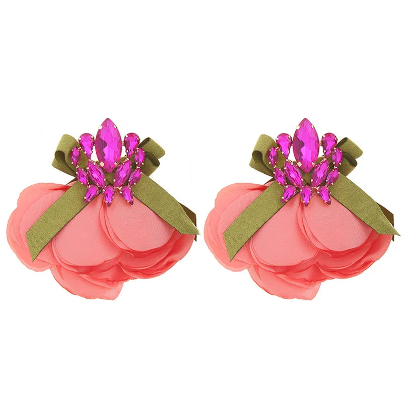 Muse Essentials - Statement Bohemian Flowers Big Dangle Earrings