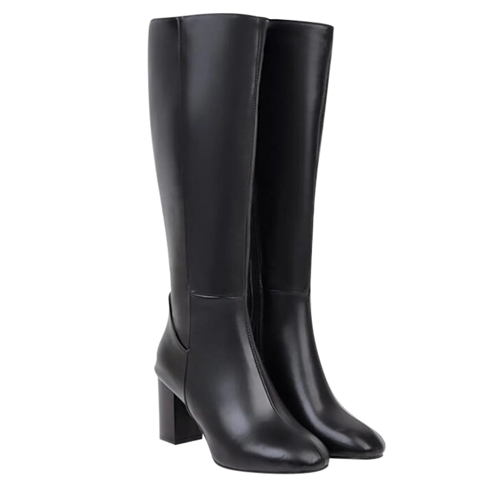 The Muse Step Edit Women's High Boots Fashion Soft Leather Back Zipper Long Boots