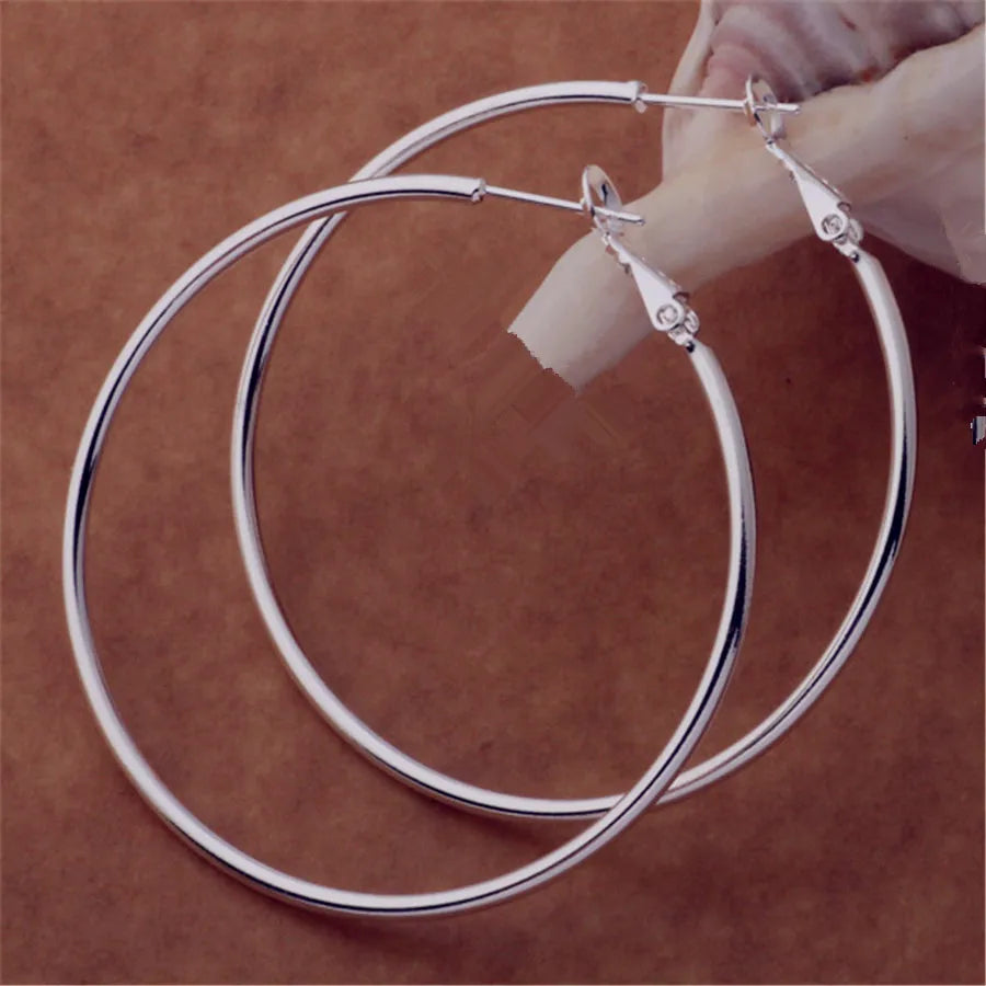 Muse Essentials Sterling Silver Big Hoop Earrings