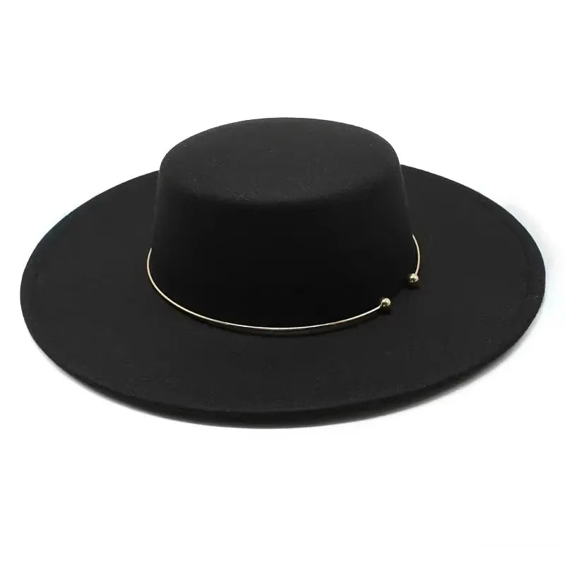 Ivy's Crown Fedora Hats for Women Flat Top Fashion Elegant Dress Caps