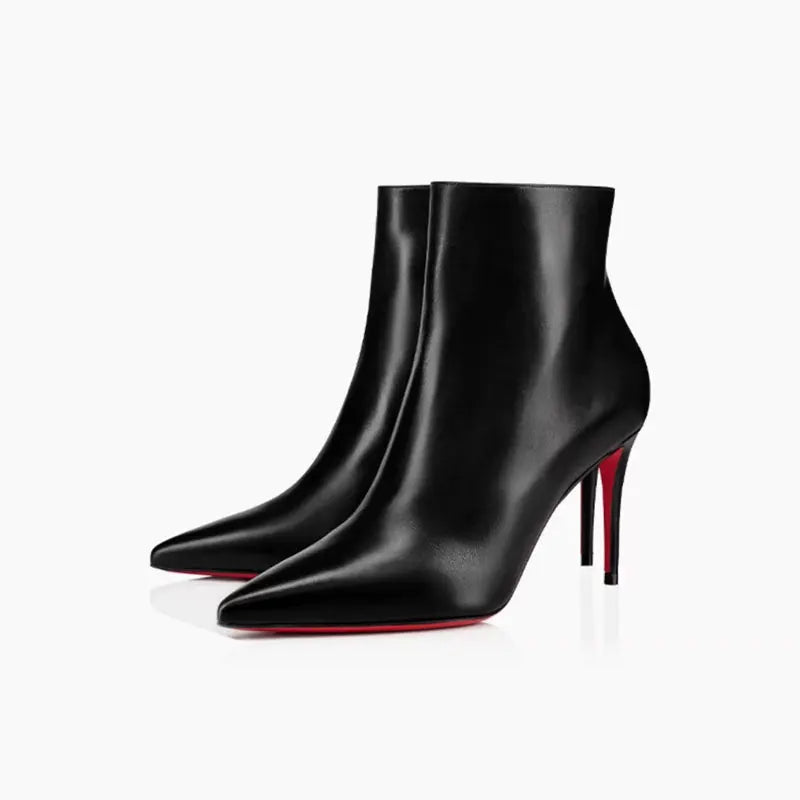 The Muse Edit New Classy High Heel Knee Fashion Pointed Side Zipper Fashion Women's Mid Top Boots