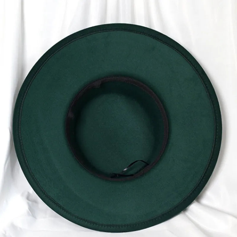 Ivy's Crown Brim Fedora Hat Flat Brim