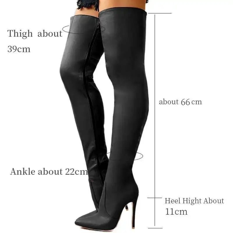 The Muse Step Edit Women's Boots Sexy High Heels Slim Over The Knee Boots