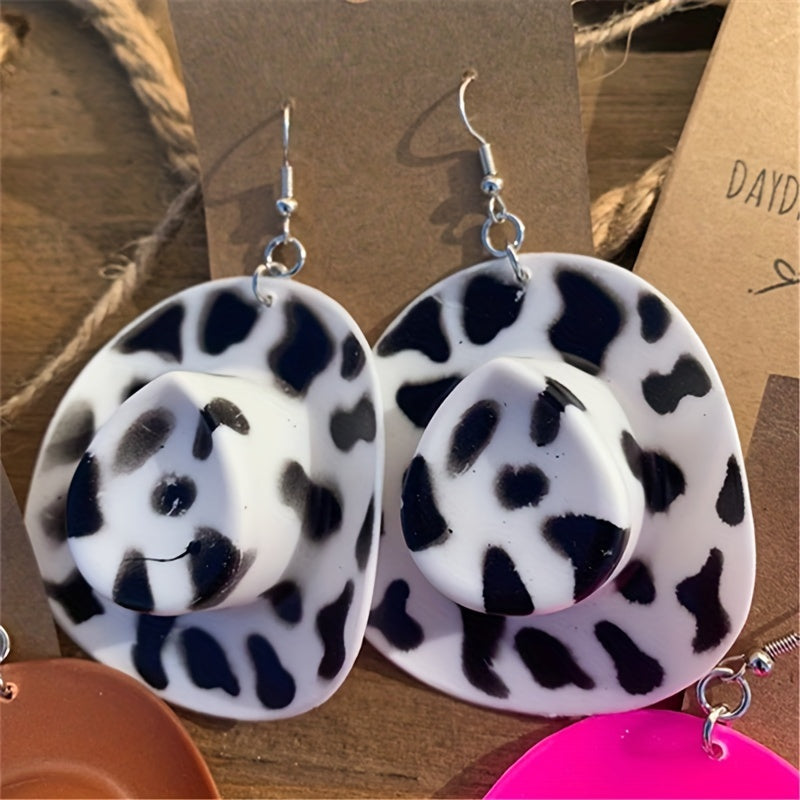 Muse Essentials Cowboy Hat Shaped Dangle Earrings