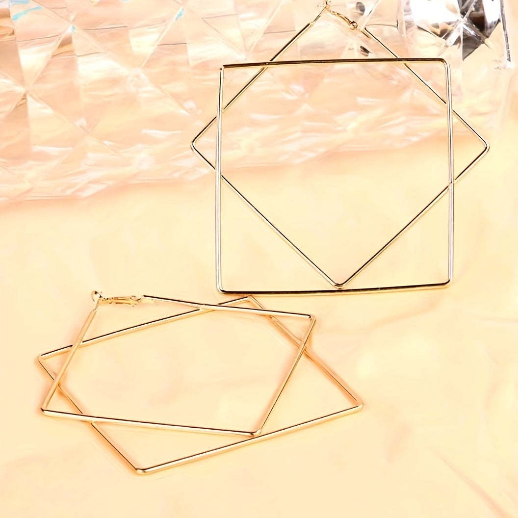 Muse Essentials - Personality Geometric Square Hoop Earrings